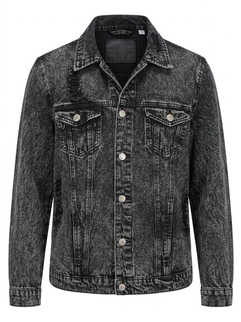 refuge Washed Black Denim Jean Jacket